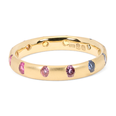 Slim Rainbow Celeste Ring - Made to Order